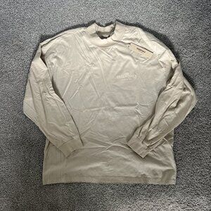 Fear of God ESSENTIALS Long Sleeve Logo Tee Wheat XL NEW